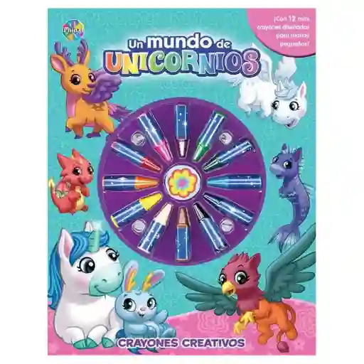 Planeta un Mundo de Unicornios. Crayones Creativos - Phidal