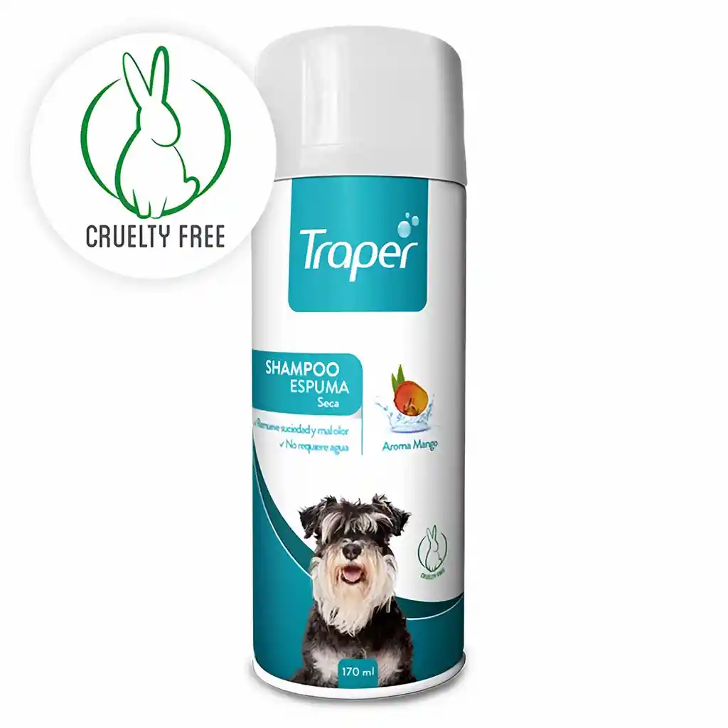 Traper Shampoo Espuma Seca Perro (170 Cc)