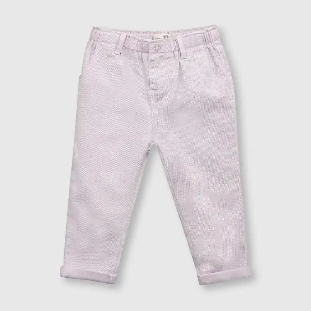 Pantalón De Bebé Recogido Niña Lila Talla 3/6m
