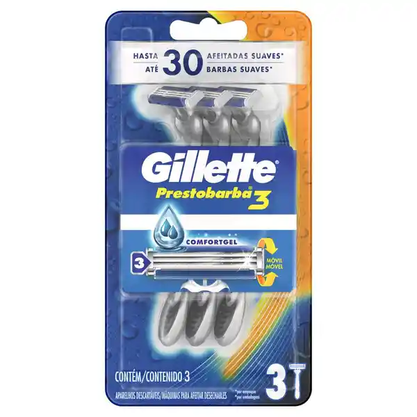 Gillette Máquina Para Afeitar Desechable Prestobarba3