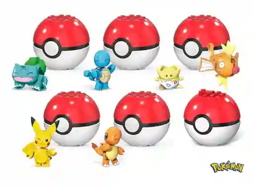 Pokémon Juguete Mega Block Pokebola Clasica Modelo Aleatorio