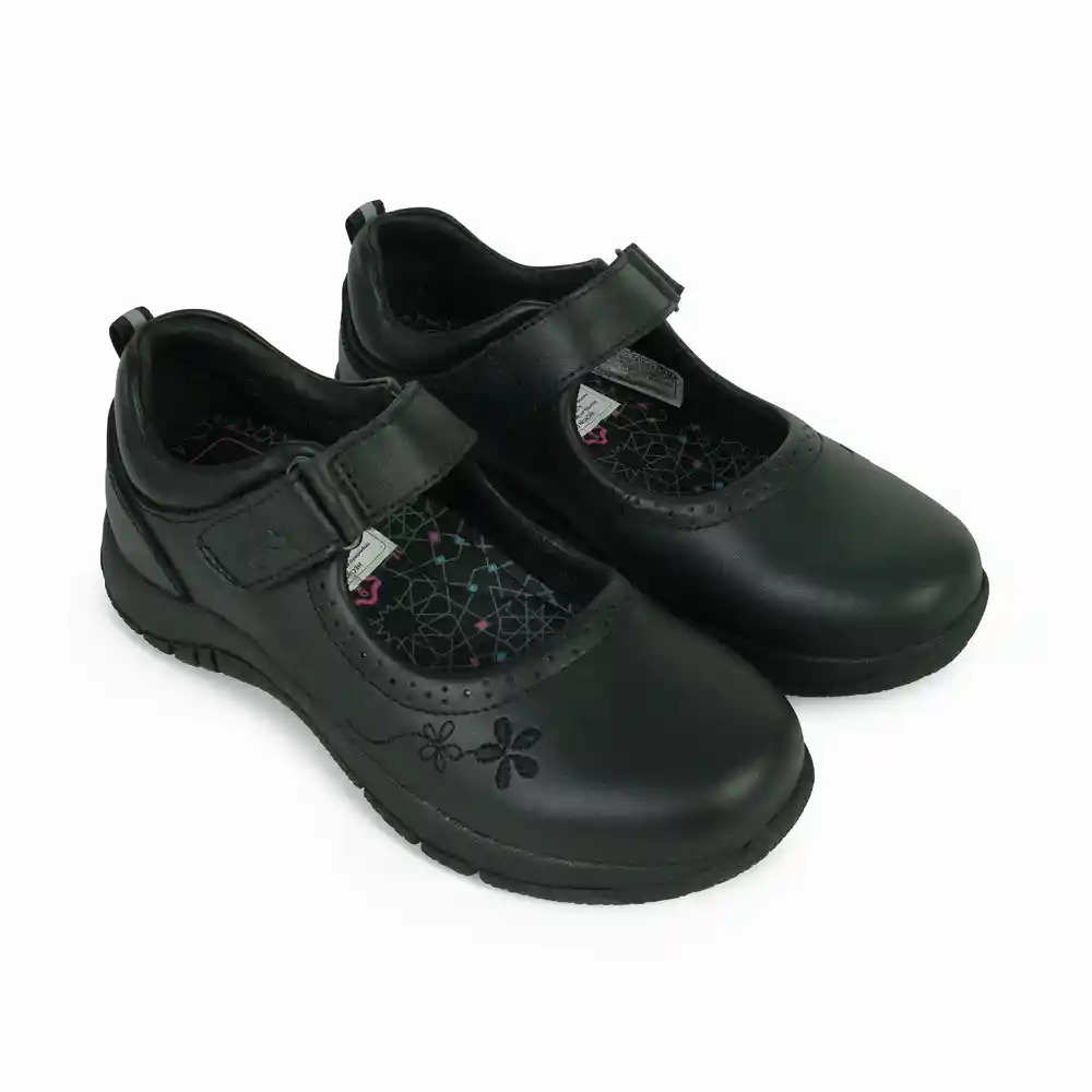 Zapatos Reina Escolar De Niña Junior Negra Talla 29