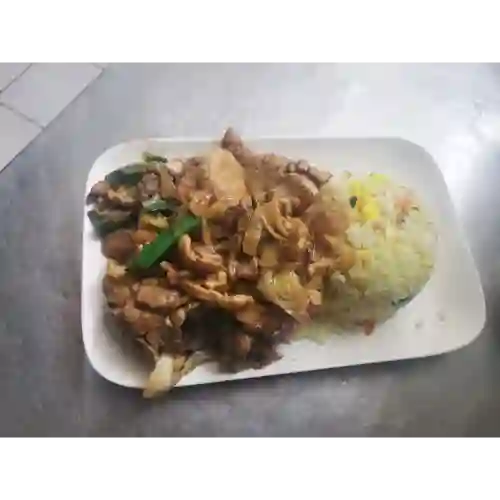 Arroz Chaufan C Carne Pollo Mixto Mongo