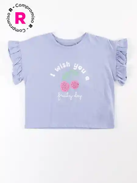 Harvest Polera Manga Corta Ruffle Crudo Hielo 4 V26