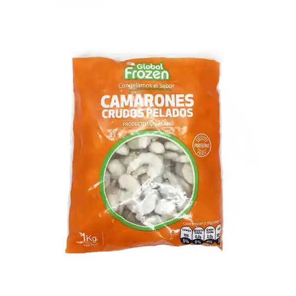Global Frozen Camarón Crudo Pelado Calibre 36/40