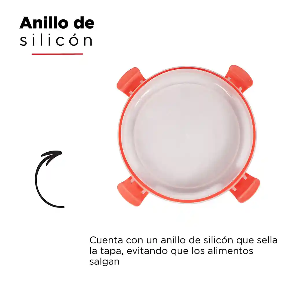 Miniso Set de Contenedor Para Ensalada Con Separación Rosa