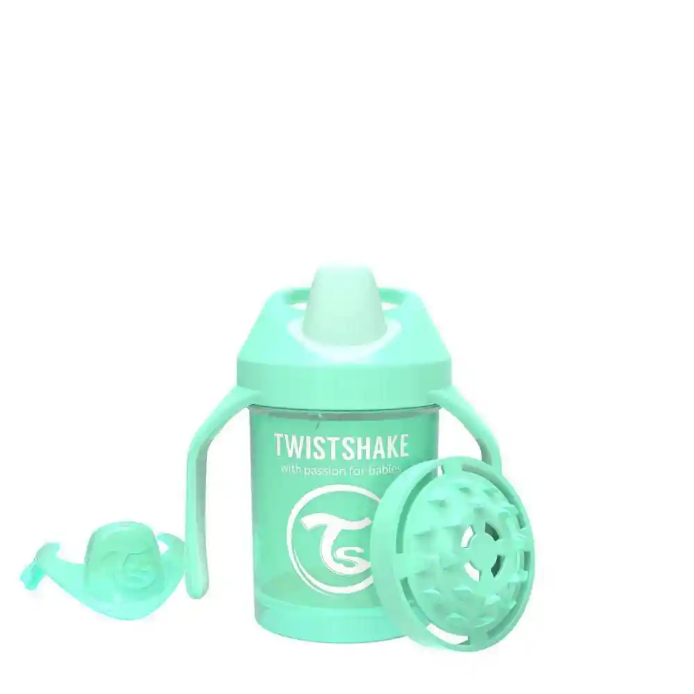 Twistshake Vaso Mini Cup 4+M Verde Pastel Capacidad 230 mL