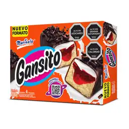 Gansito Bizcocho Relleno de Mermelada de Fresa Pack 4