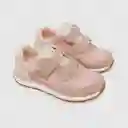 Zapatillas Dos Velcros Jogging Niña Rosado Talla 28