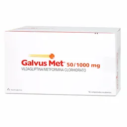 Galvus Met Comprimidos Recubiertos (50 mg/1000 mg) 