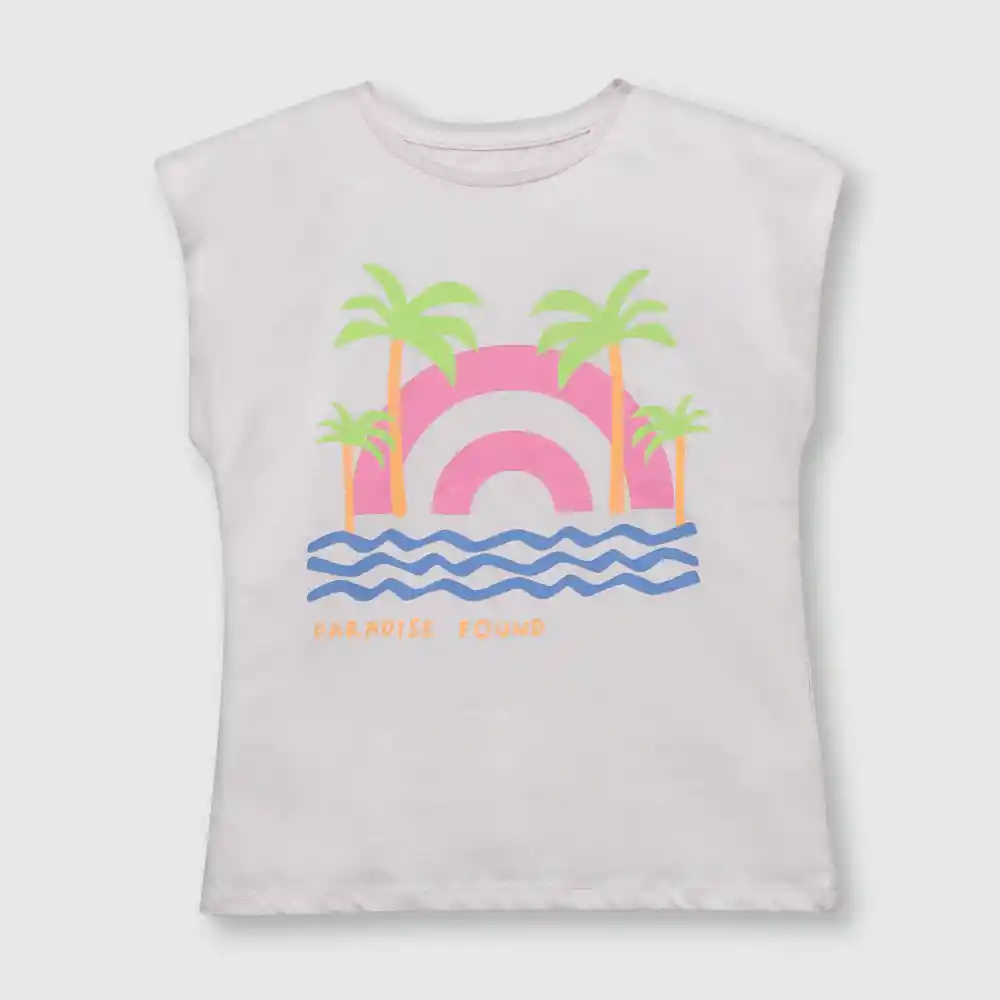 Polera Arcoiris De Niña Violeta Talla 12a