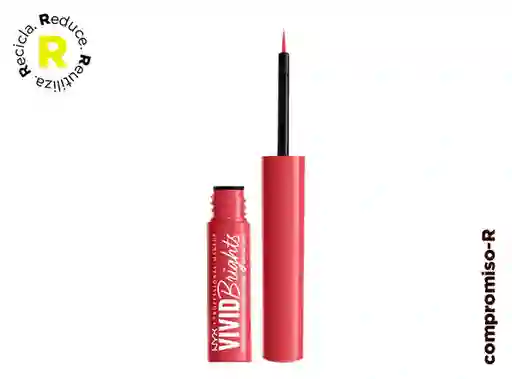 Nyx Delineador Líquido Vivid Bright Liner on Red