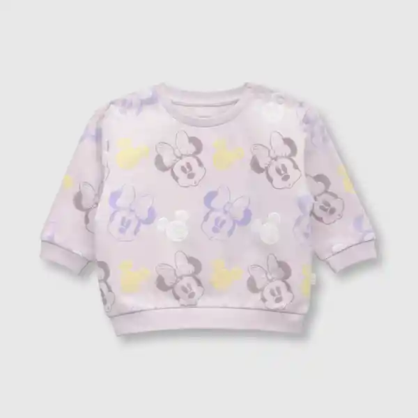 Polerón de Bebé Niña Minnie Lila Talla 6/9M Colloky