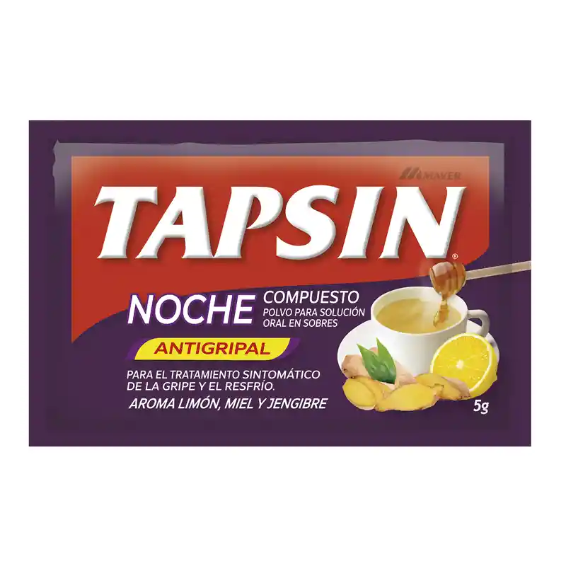 Tapsin Antigripal Limón Miel Jengibre Noche