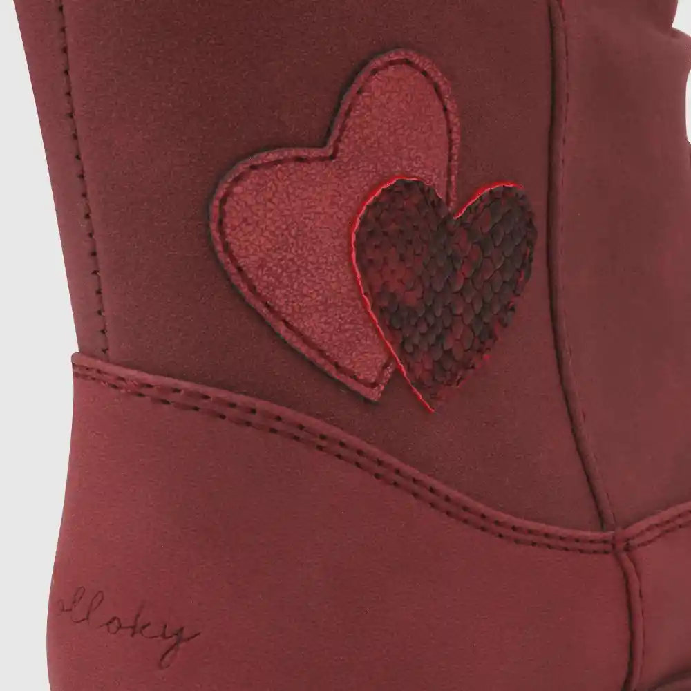 Botines De Niña Roja Talla 35