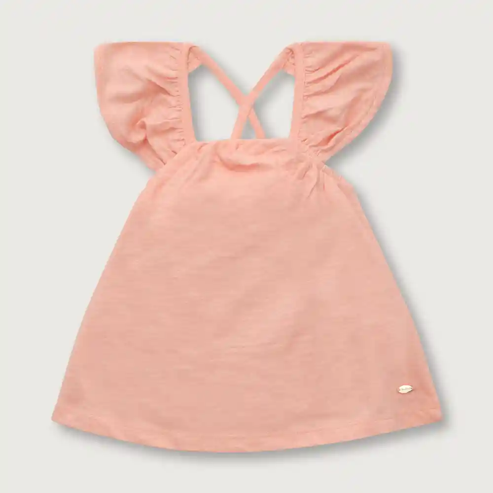 Polera Tirantes Con Vuelos Niño Damasco Talla 12 Meses