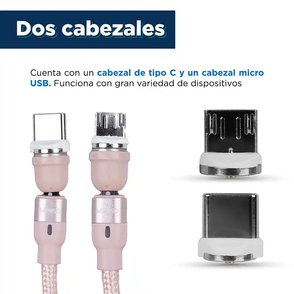 Miniso Cable de Carga 2 en 1 Magnético