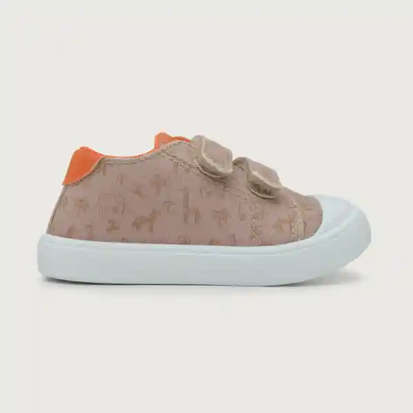 Zapatillas Urbana Velcro Estampada Niño Beige Talla 21 Opaline