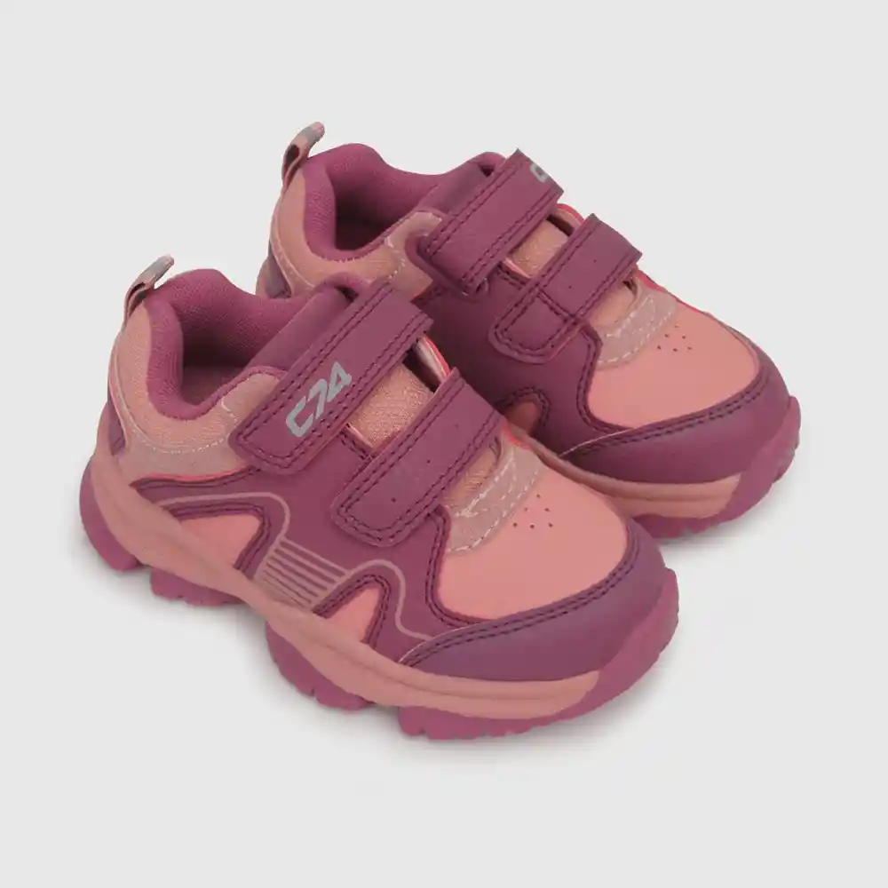 Zapatillas Outdoor Para Niña Fucsia Y Rosa Talla 25