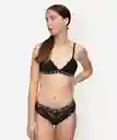 Lounge Bralette Dreamy Triángulo Encaje Negro XS