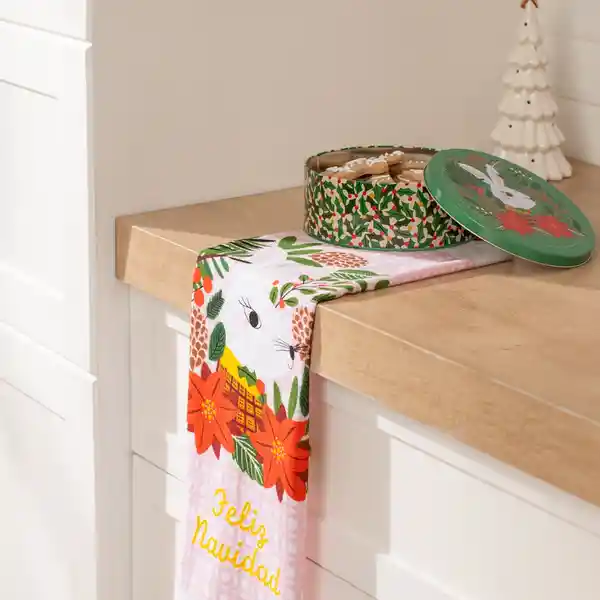 Paño Cocina Algodón Feliz Navidad 38 x 63.5 cm Casaideas