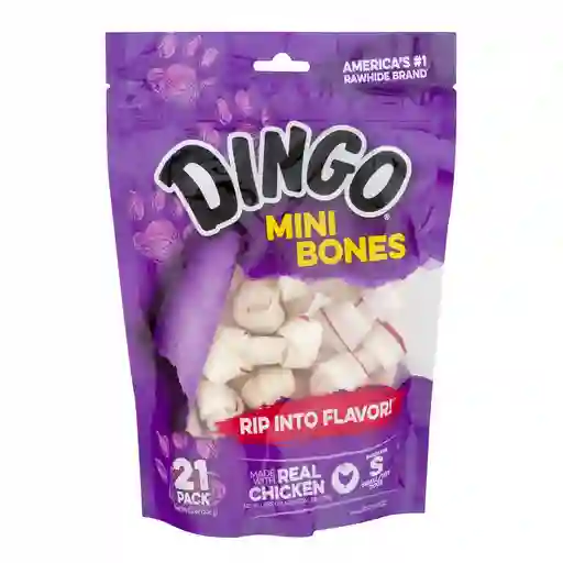 Dingo Mini Bones Snack para Perro Sabor Real a Pollo