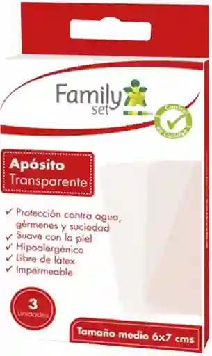 Family Set Apositos Primeros Auxilios F.set Aposito 6x7cm.3