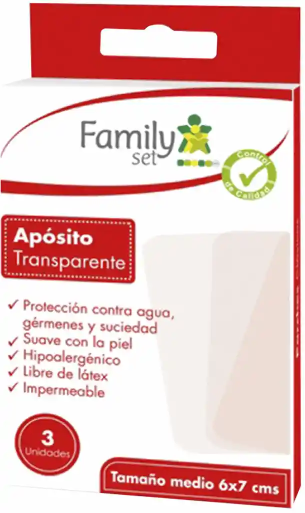 Family Set Apositos Primeros Auxilios F.set Aposito 6x7cm.3