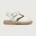 Sandalias Flores De Niña Blanca Talla 24