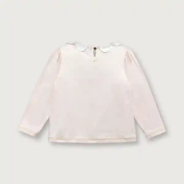 Polera Con Cuello de Niña Rosado Talla 12M Opaline