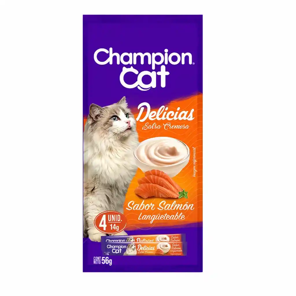 Champion Cat Snack Húmedo para Gatos Sabor a Salmón