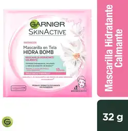 Garnier Skin Active Mascarilla en Tela Hidratante Calmante Hidra Bomb para Pieles Secas y Sensibles.