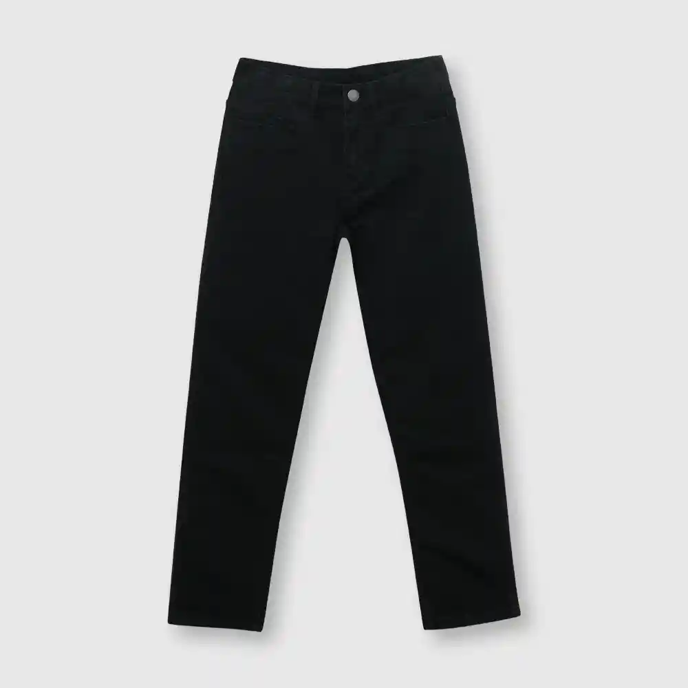 Jean Regular De Niño Negro Talla 12a