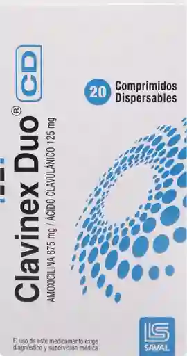 Clavinex Duo CD 875 mg/125 mg Comprimidos Dispersables