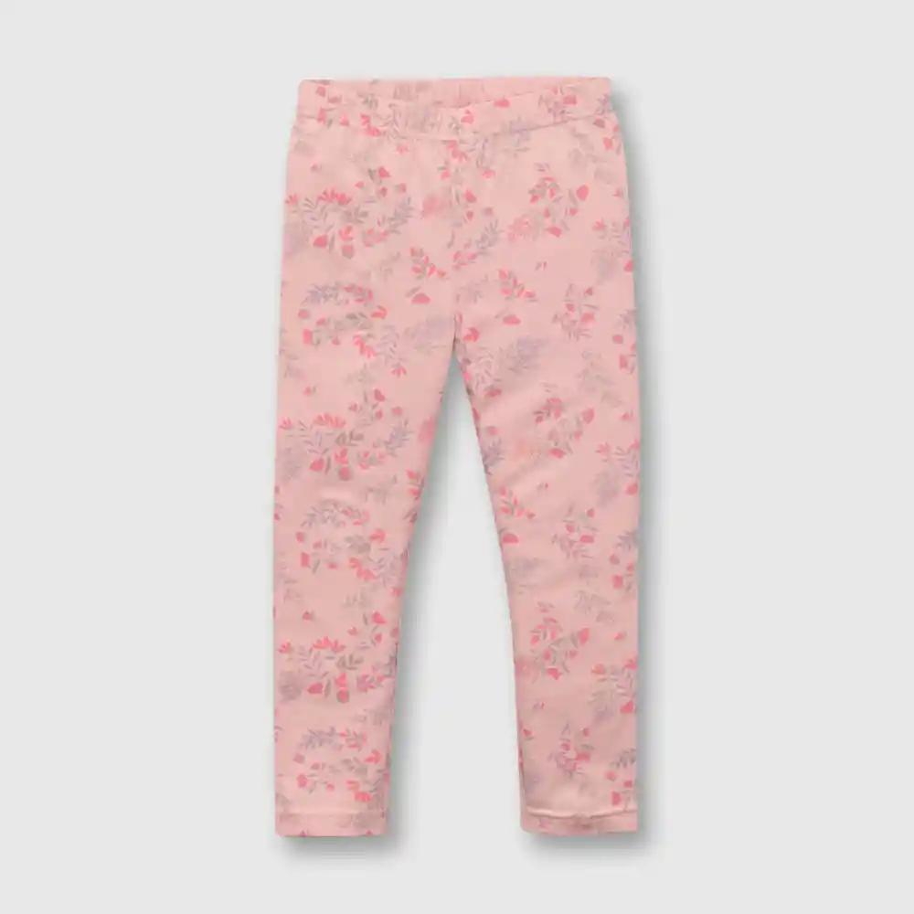Pantalón Con Flores De Niña Rosado Talla 6/9 Meses