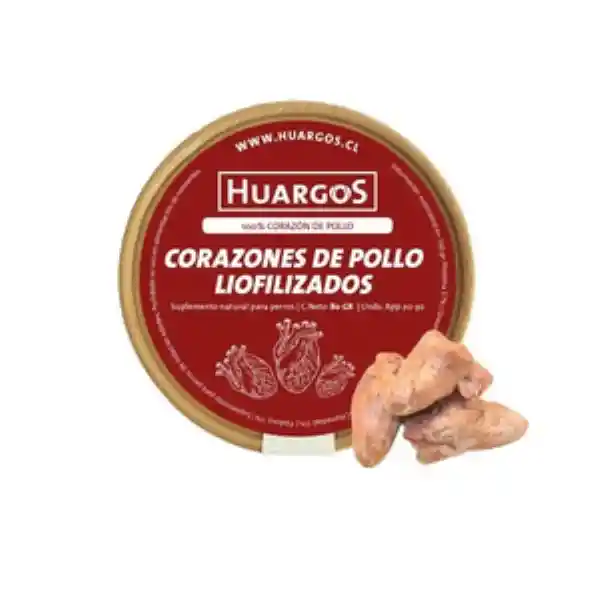 Huargos Snack Corazones de Pollo Liofilizados