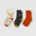 Pack Calcetines de Niña Café Talla 24 Colloky