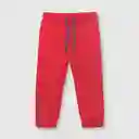 Pantalón De Bebé Con Elástico Niño Rojo Talla 24m