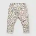 Pantalón de Buzo Animal Print Bebé Niña Beige Talla 6M Colloky