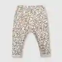 Pantalón de Buzo Animal Print Bebé Niña Beige Talla 6M Colloky