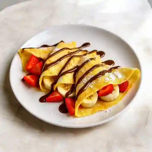 Crepes de frutilla y platano