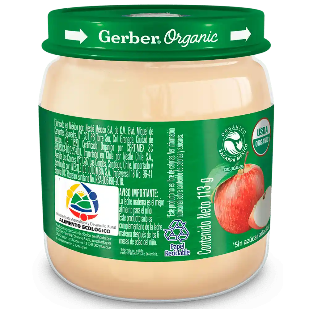Gerber Compota Orgánica Manzana 