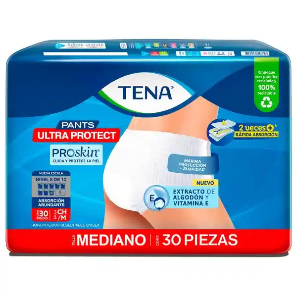 Tena Ropa Interior Desechable Unisex Ultra Protect Talla M