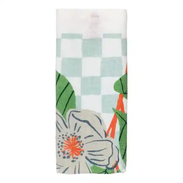 Paño Cocina de Algodón Velour Estampado Planta Casaideas