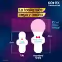 Kotex Toalla Higiénica Nocturna Larga Ultra Delgada Tela Suave