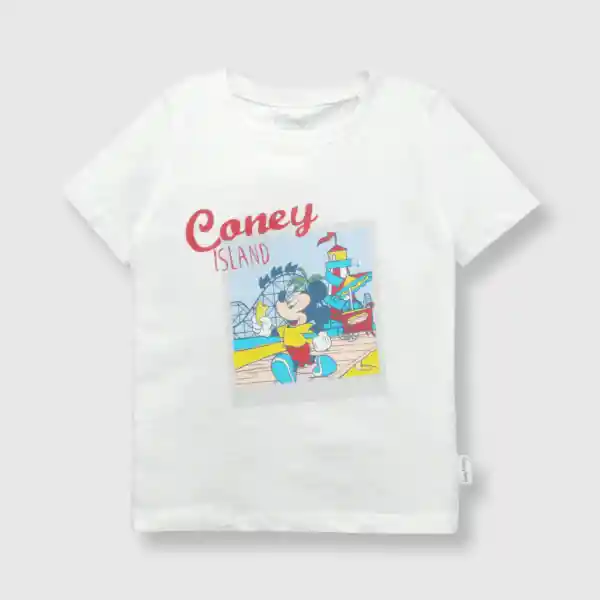 Polera Mickey de Bebé Niño Off White Talla 3/6M Colloky