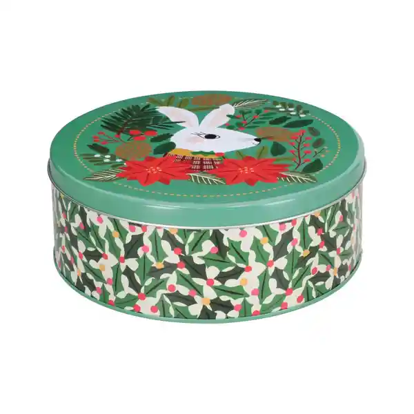 Caja de Metal Para Galletas Navideña 18 x 6.8 cm Casaideas