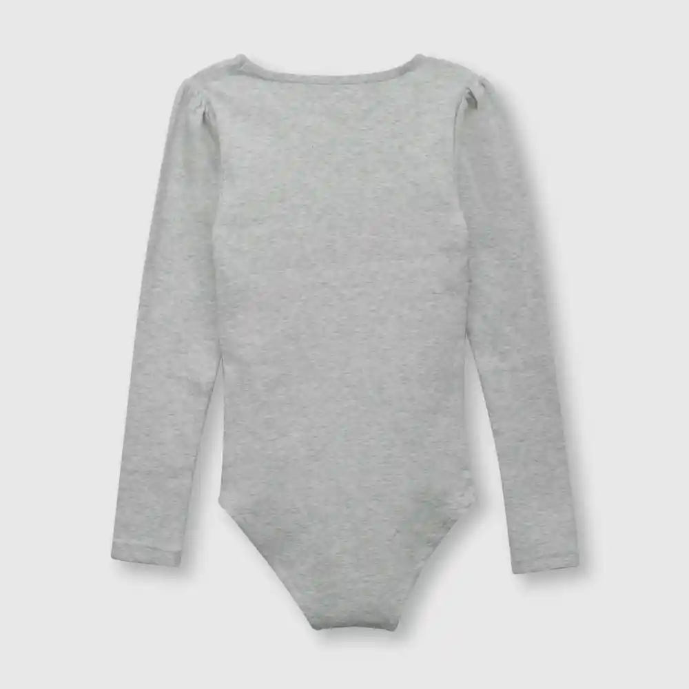 Polera Tipo Body De Niña Gris Talla 12a