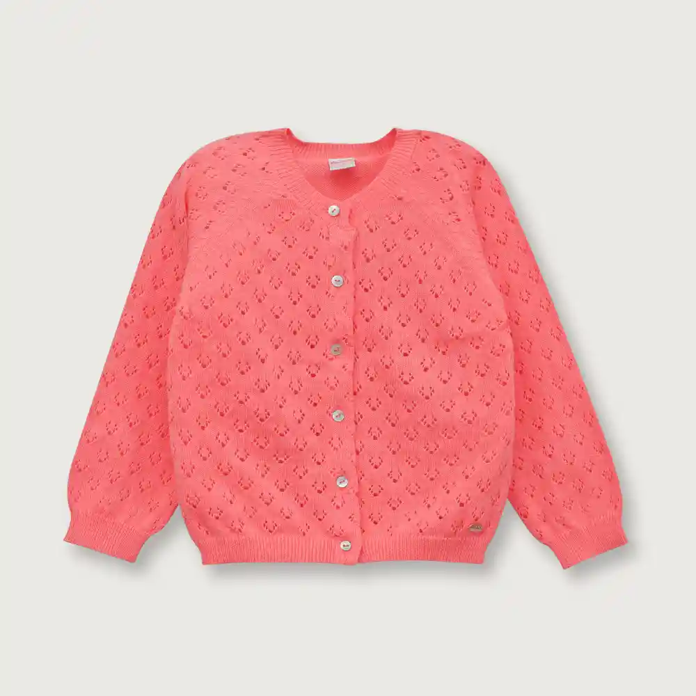 Chaleco Calado Niña Fucsia Talla 2M Opaline