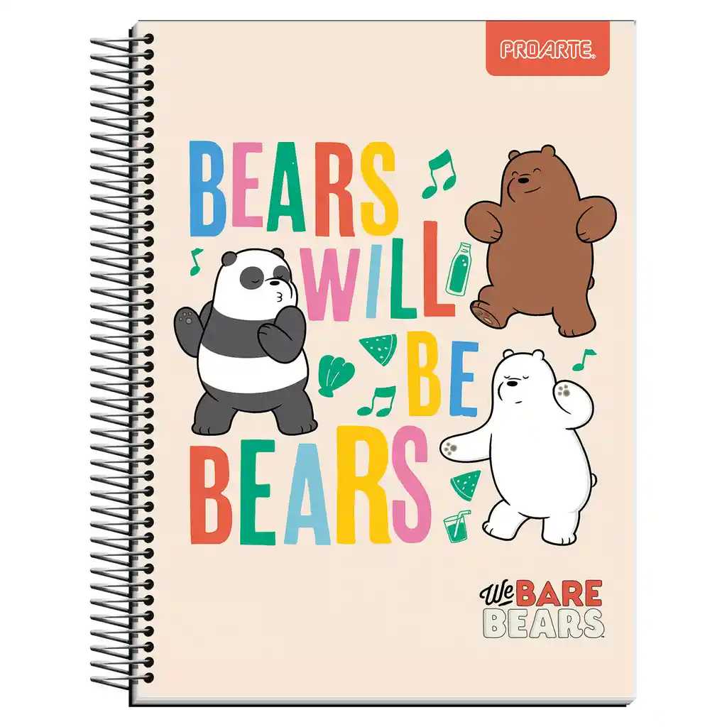 We Bare Bears Cuaderno Book 150 Hojas